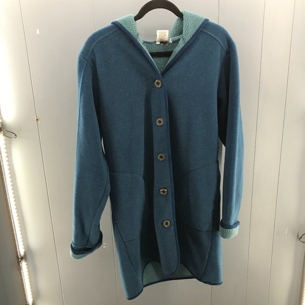 L.L. Bean Blue Button-Up Women's fleece jacket